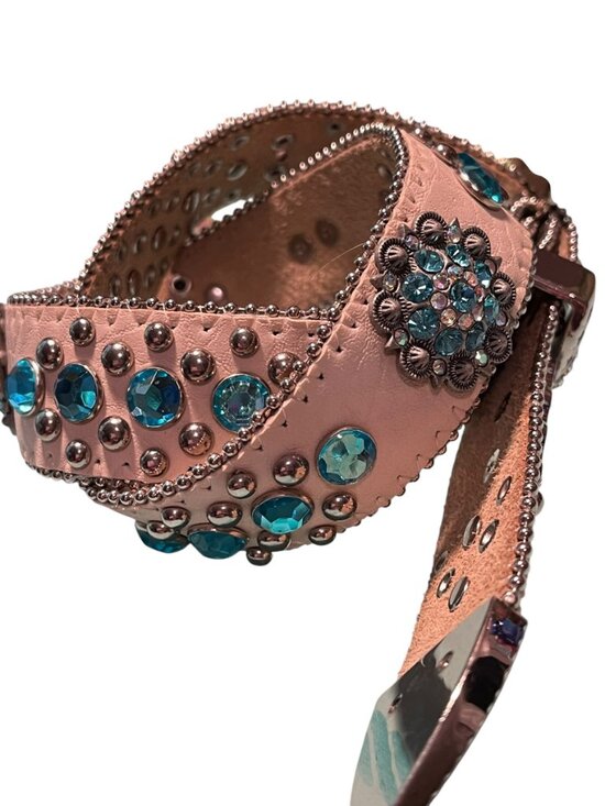 BHW Women’s Rhinestone Studded Leather Western Cowgirl Belt main image 9